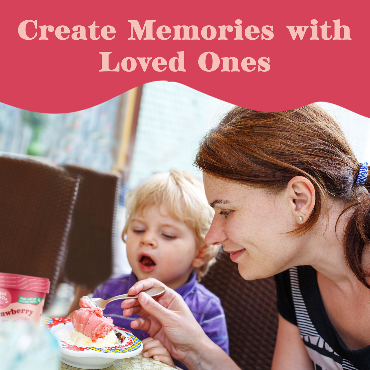 Mom and kids making homemade ice cream memories 